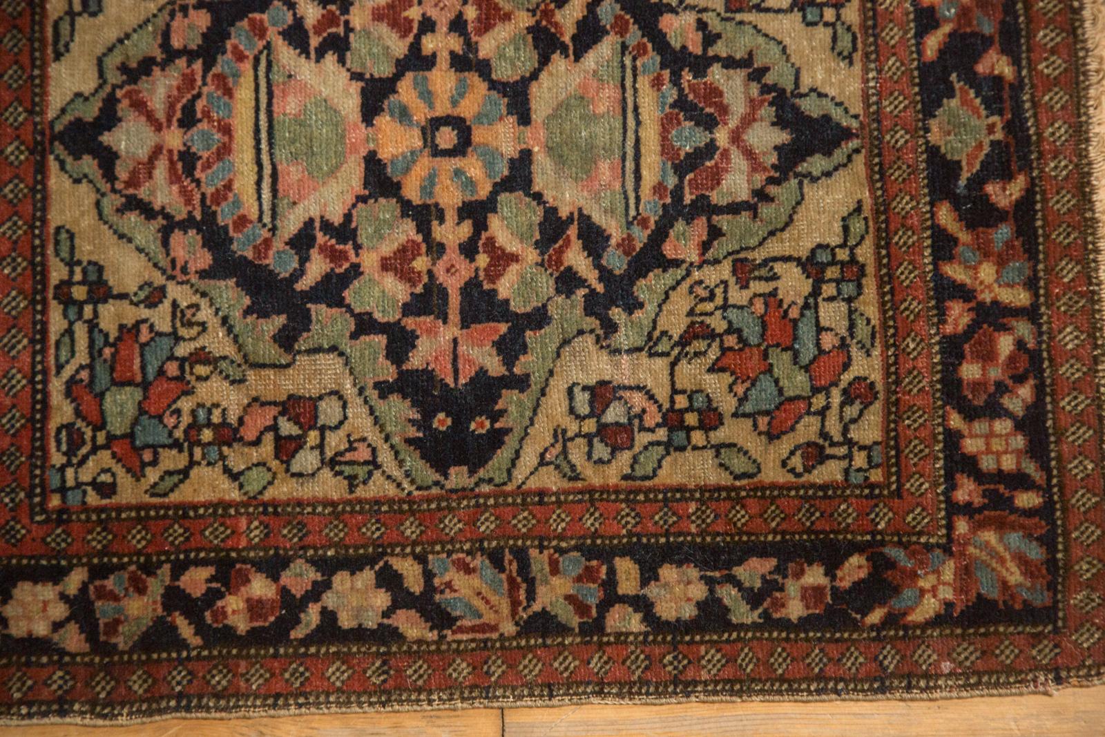 Antiguo Sarouk Farahan Alfombra Cuadrada de Cara de Bolsa Estera Persa