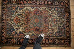 Antique Farahan Sarouk Square Rug
