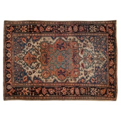 Antique Farahan Sarouk Square Rug