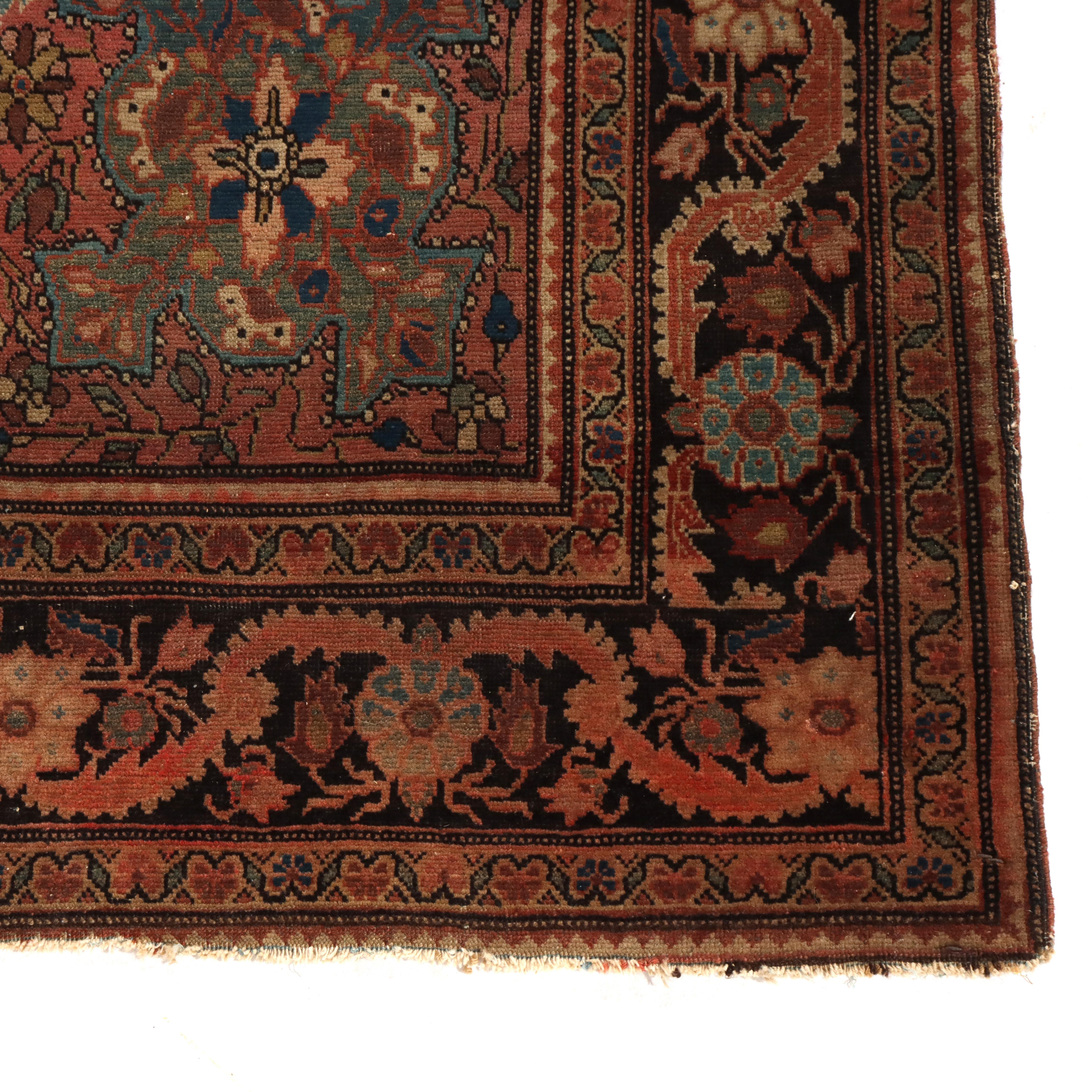 Antike Farahan Sarouk Wolle Bereich Teppich C1920 (20. Jahrhundert) im Angebot