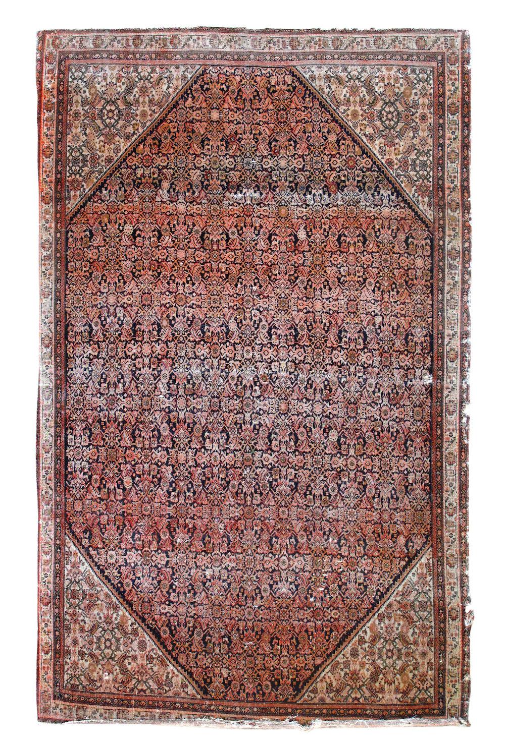 Persian Antique Farahan Saruk Rug 3'11'' x 6'7'' For Sale