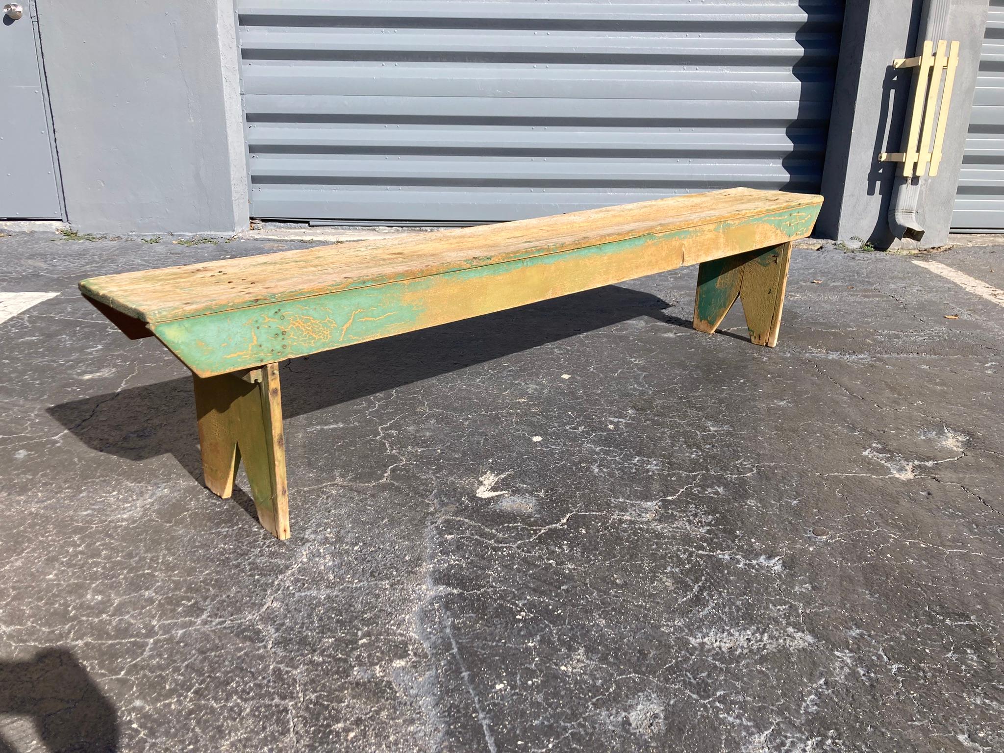 vieux banc de ferme