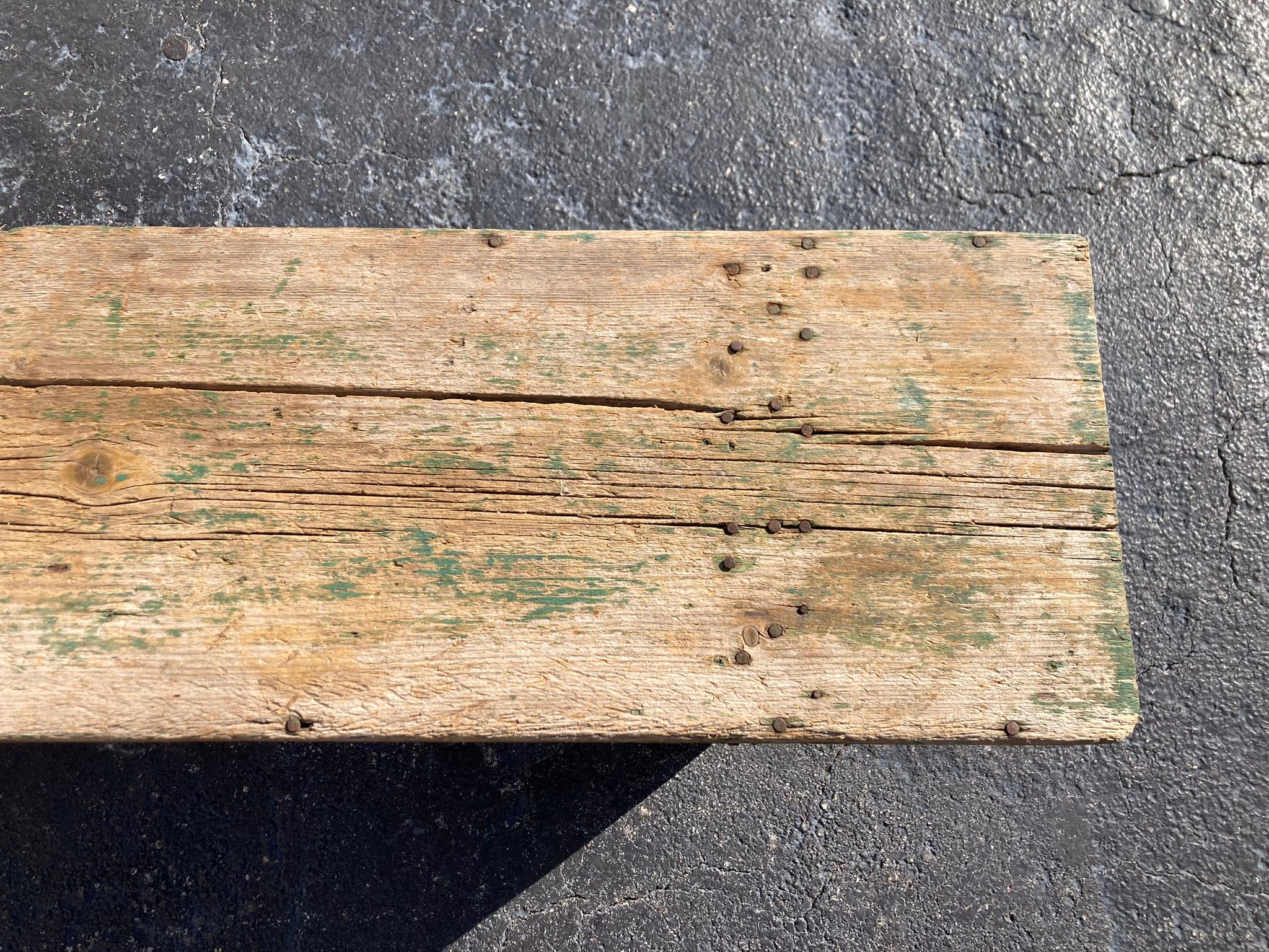 Early 20th Century Antique Farm Bench For Sale