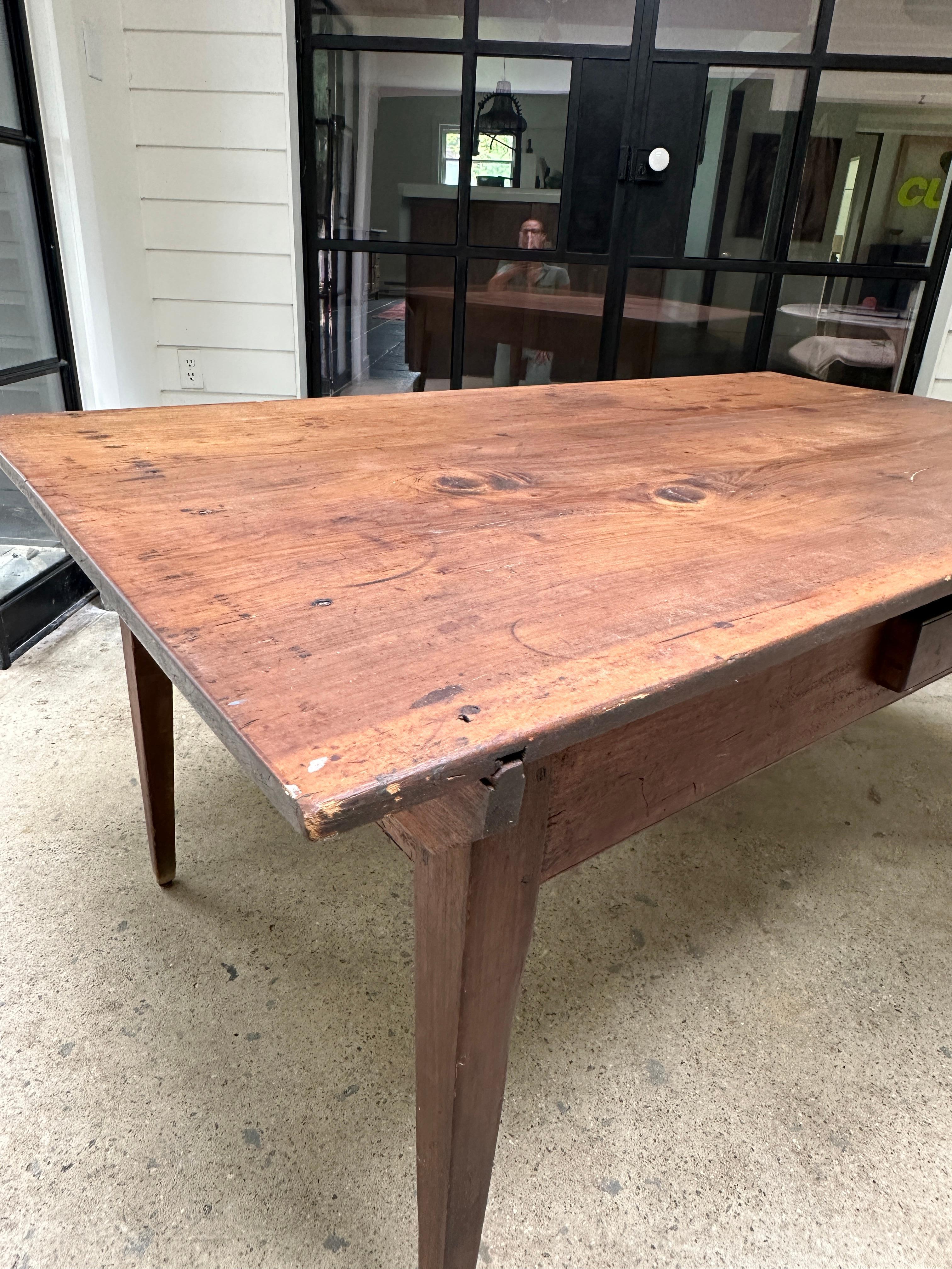 Antique Farm Dining Table For Sale 2