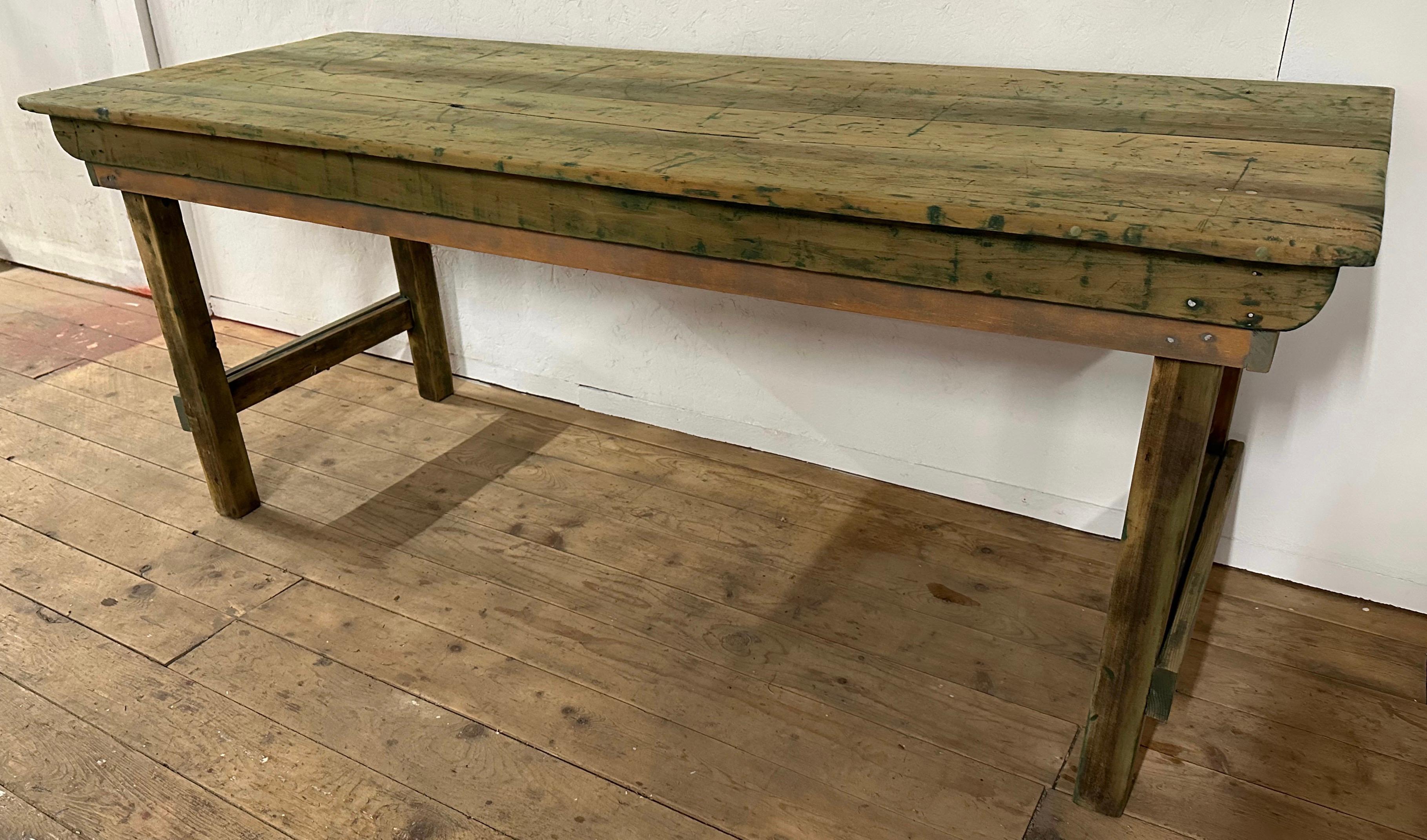 19th Century Antique Farm House Dining or Work Table For Sale
