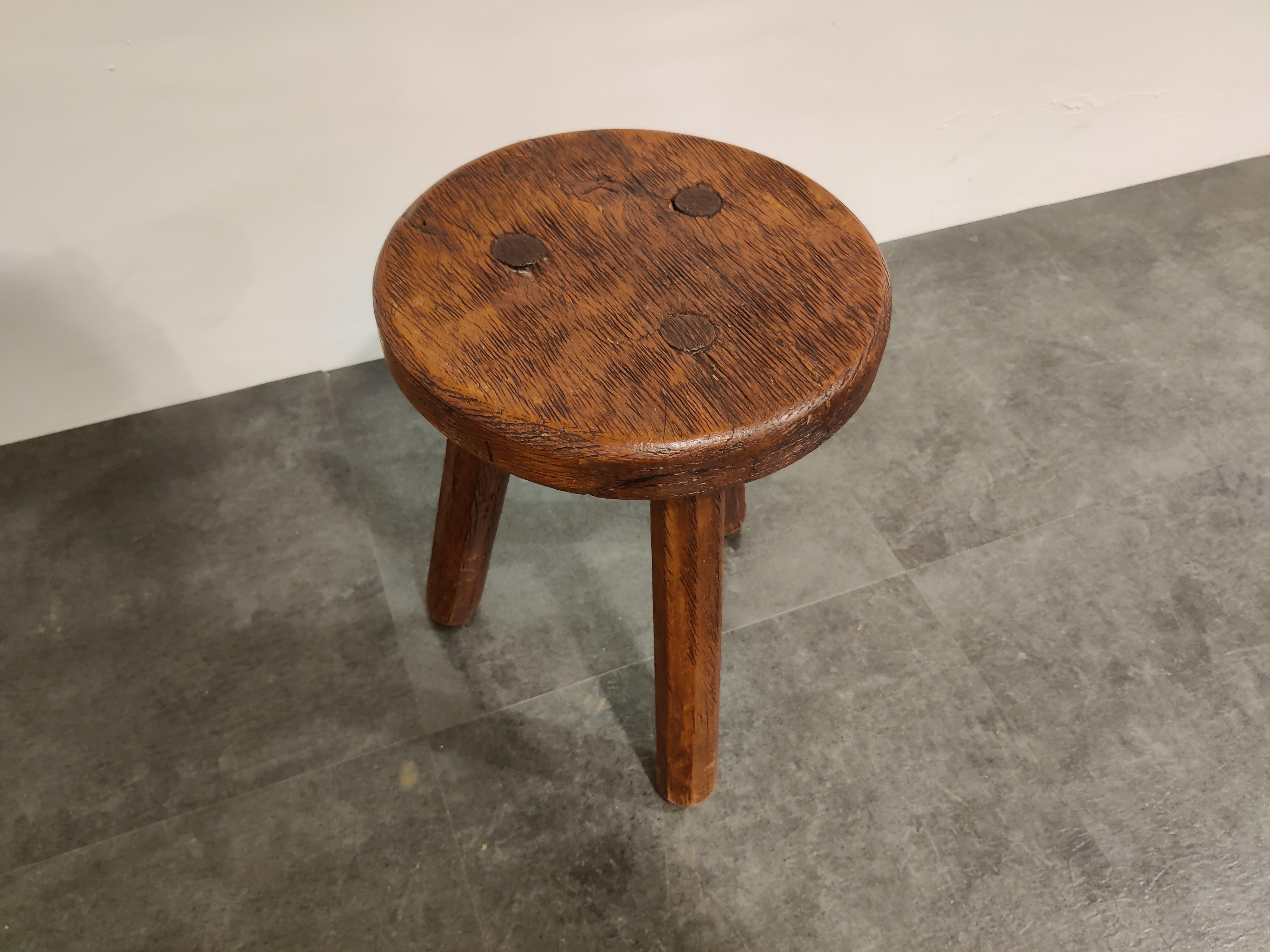 Mid-20th Century Antique Farm Stool, 1950s