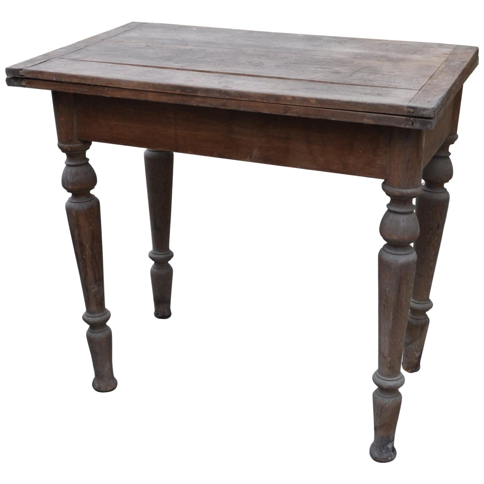 Antique Farm Table /A Top Which Pivots through 90 Degrees For Sale