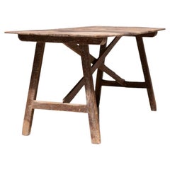 Antique Farm Table from Spain, Mid 19th Century