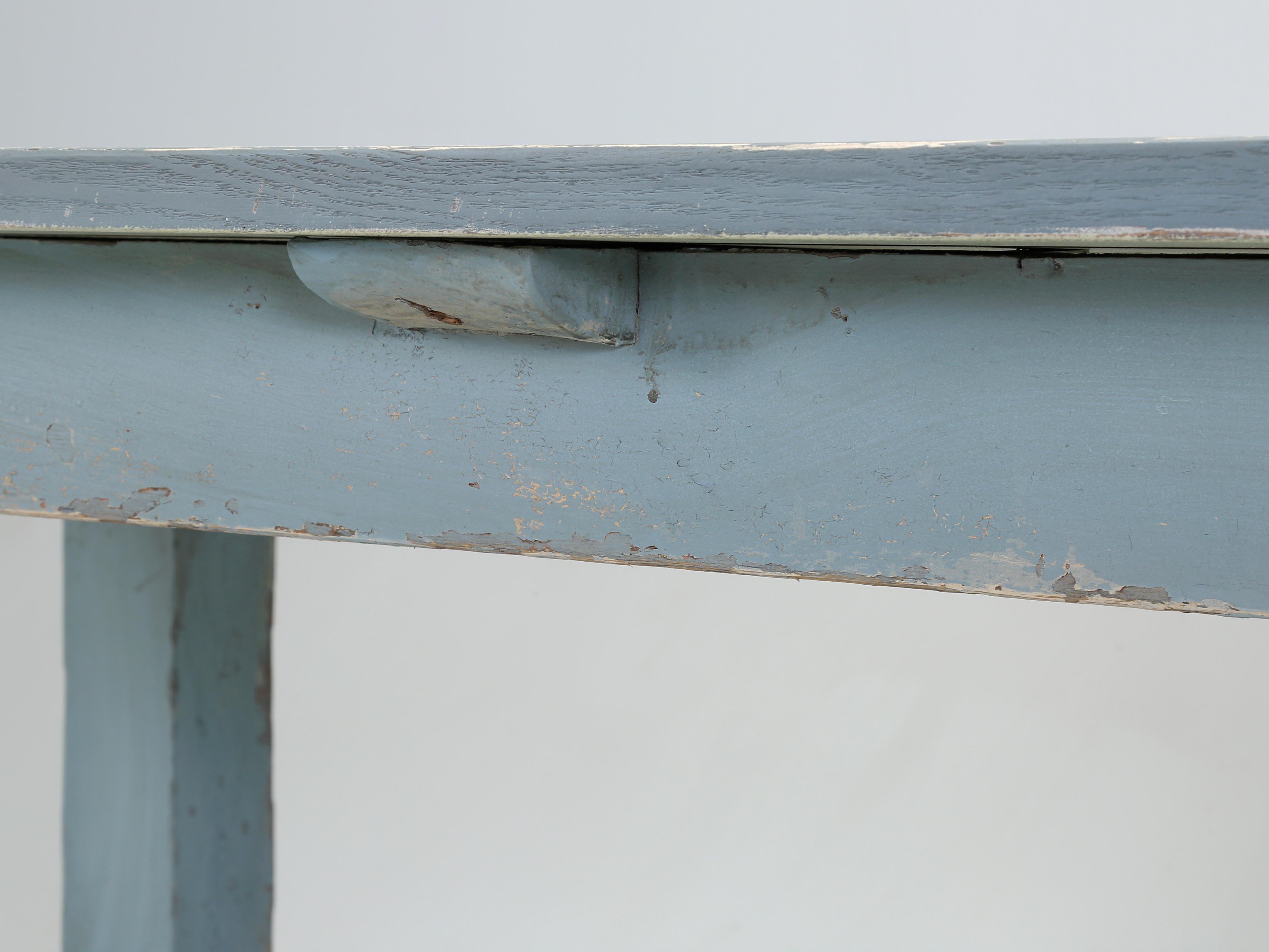 Antique Farm Table Mostly Old Paint with Restored Top Probably Swedish c1900 For Sale 9