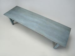 Antique Farm Table Mostly Old Paint with Restored Top Probably Swedish c1900