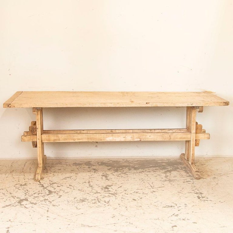 Antique Farm Trestle Table Primitive Dining Table at 1stDibs