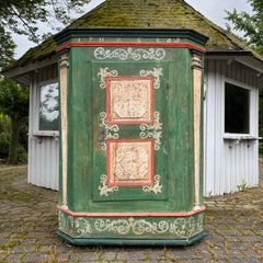 Antique farmhouse cupboard  German 1749  Rustic  Softwood