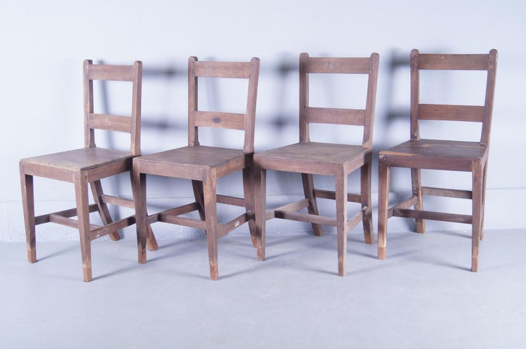 Antique Farmhouse Diningchairs, Lot of 13 Chairs For Sale at 1stDibs