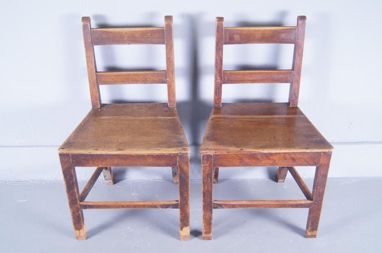 Antique Farmhouse Diningchairs, Lot of 13 Chairs For Sale at 1stDibs