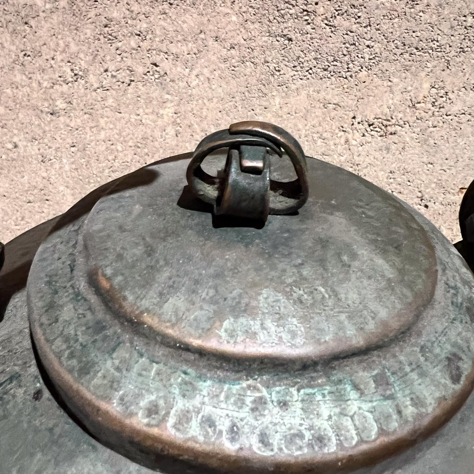 Antique Farmhouse Hammered Copper Tea Kettle For Sale 7