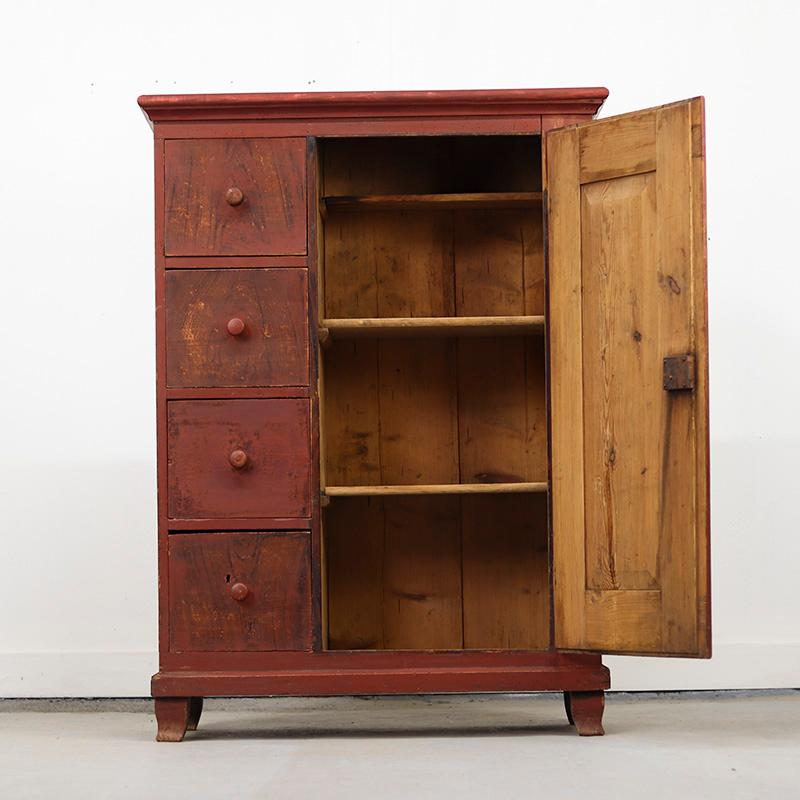 Antike Bauernhaus gemalt Brot Schrank (Handbemalt) im Angebot