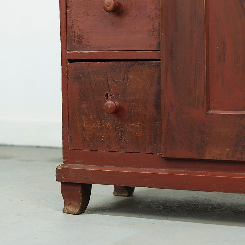 Antike Bauernhaus gemalt Brot Schrank (Kiefernholz) im Angebot