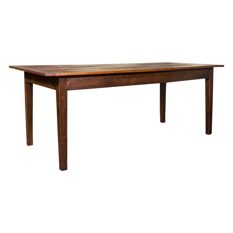 Antique Farmhouse Table, English, Pine, Country Kitchen, Dining