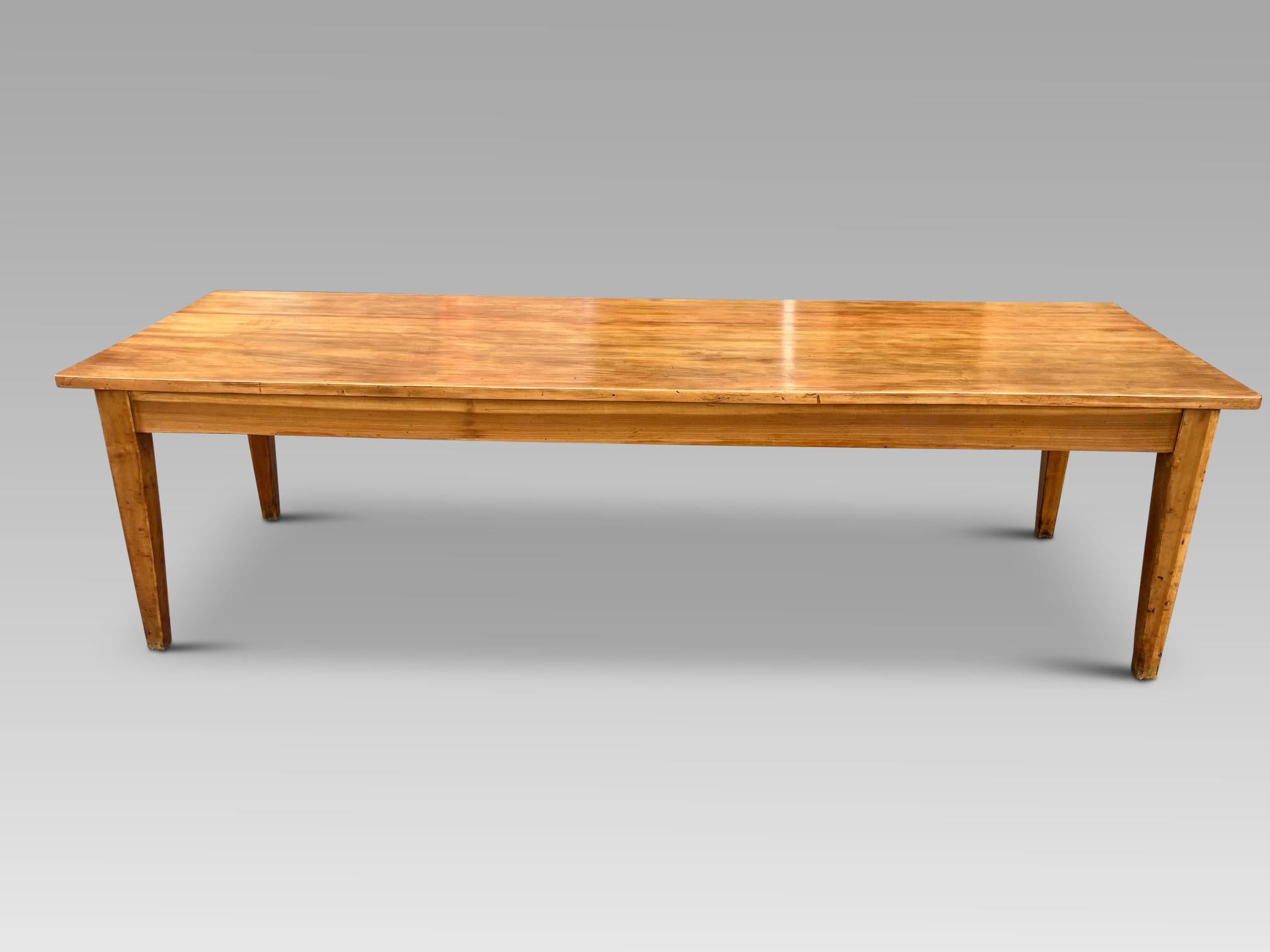 Antique Farmhouse Table, circa 1890. length 108 ins For Sale at 1stDibs
