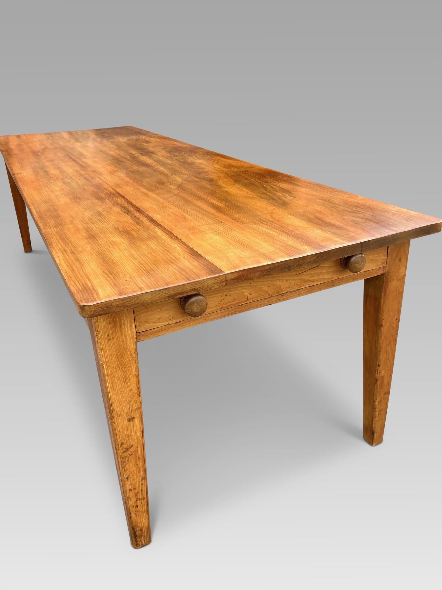 Antique Farmhouse Table, circa 1890. length 108 ins For Sale at 1stDibs