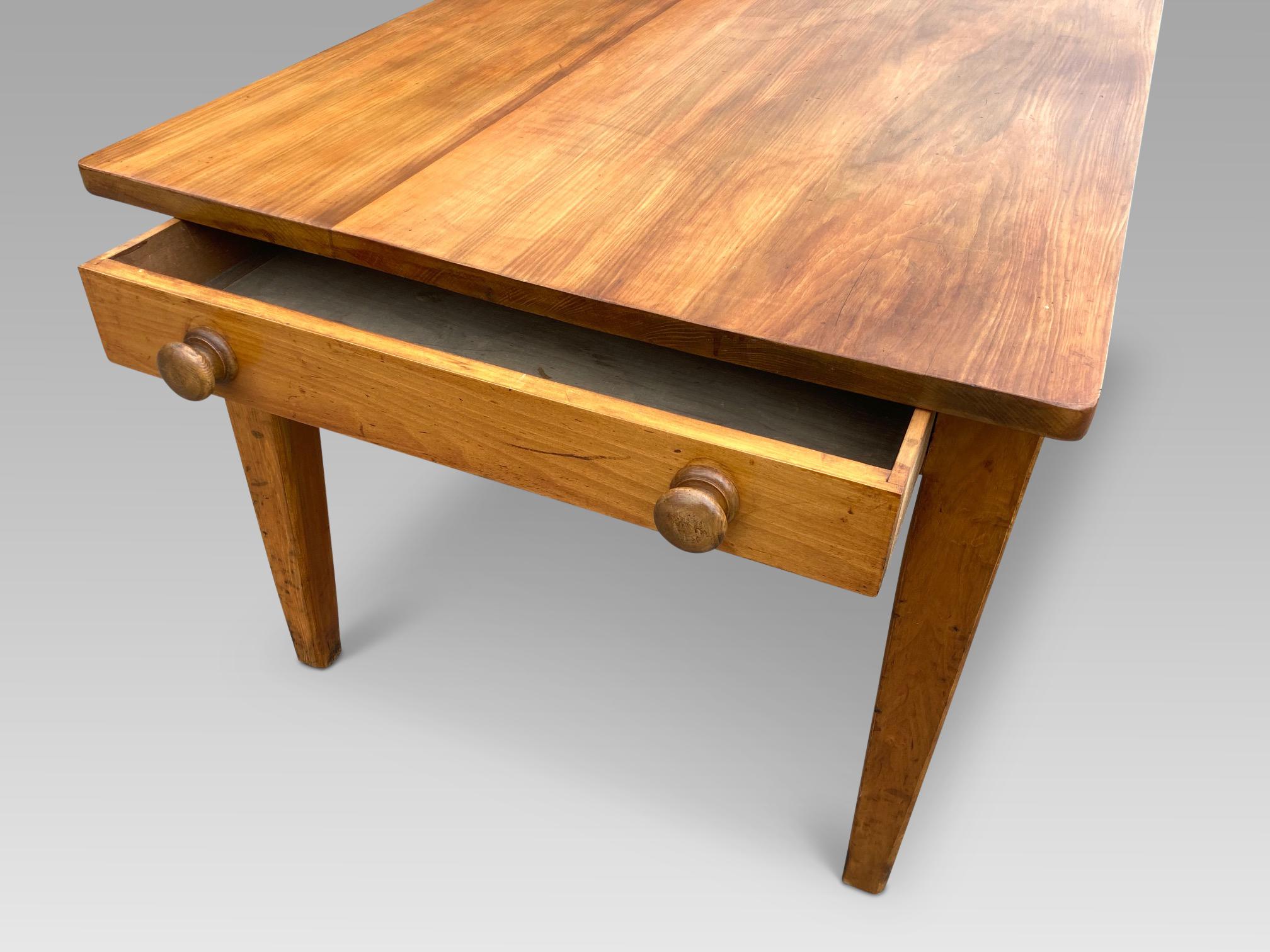 Antique Farmhouse Table, circa 1890. length 108 ins For Sale at 1stDibs