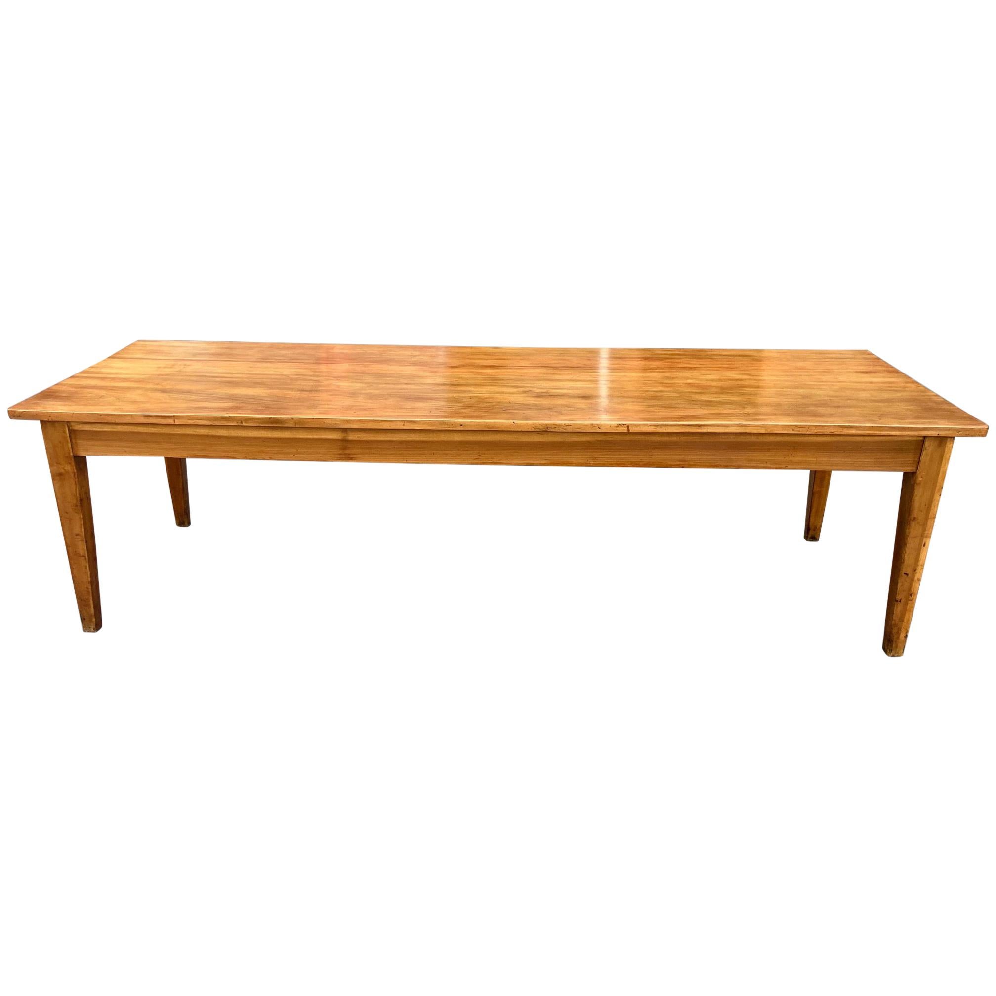 Antique Farmhouse Table, circa 1890. length 108 ins For Sale at 1stDibs