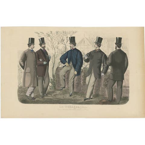 Antique Fashion Print April, 1865