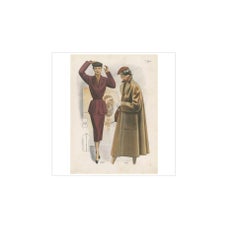 Decorative Vintage Fashion Print published in Ladies‘ Styles, 1952