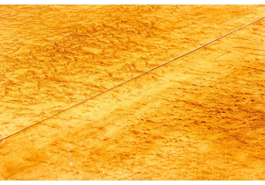 Antique Faux Bamboo And Birdseye Maple Triangular Drop Leaf Gate Leg Table For Sale 6