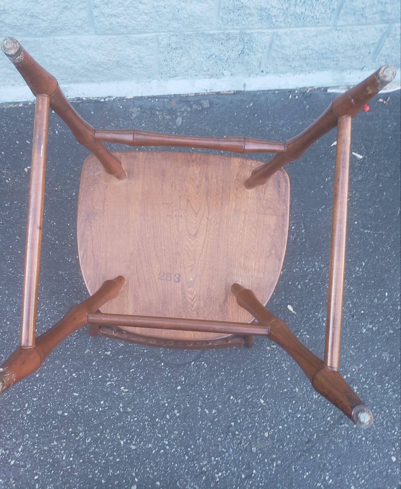 Antique Faux Bamboo Cherry Windsor Chair by Harden, Circa 1800s In Good Condition In Germantown, MD