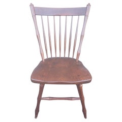 Antique Faux Bamboo Cherry Windsor Chair by Harden, Circa 1800s