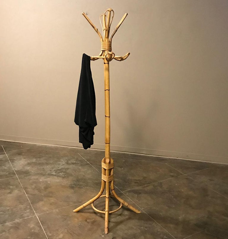 Antique Faux Bamboo Hall Tree For Sale at 1stdibs