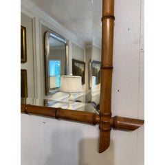 Antique Faux Bamboo Mirror