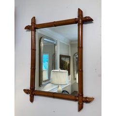 Antique Faux Bamboo Mirror