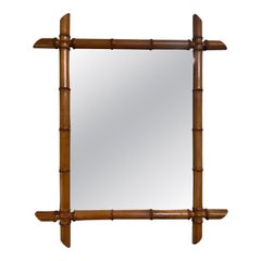 Antique Faux Bamboo Mirror
