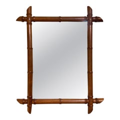 Antique Faux Bamboo Mirror