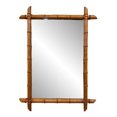 Antique Faux Bamboo Mirror
