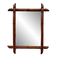 Antique Faux Bamboo Mirror