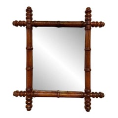 Antique Faux Bamboo Mirror