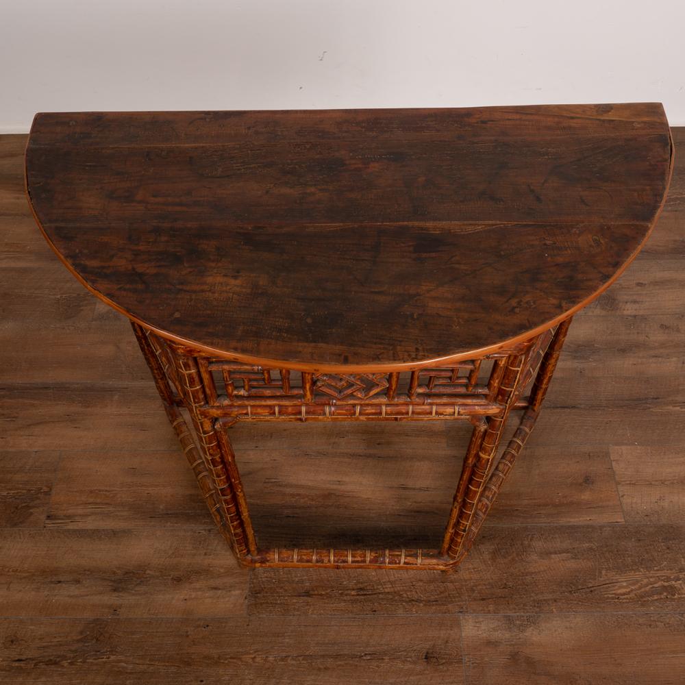 Antique Faux Bamboo Side Table, England circa 1890 In Good Condition For Sale In Round Top, TX