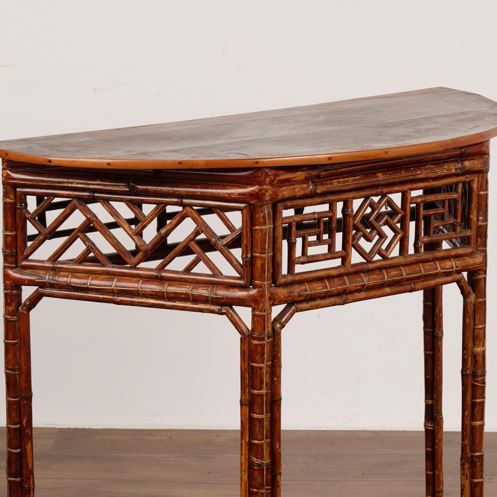 19th Century Antique Faux Bamboo Side Table, England circa 1890 For Sale