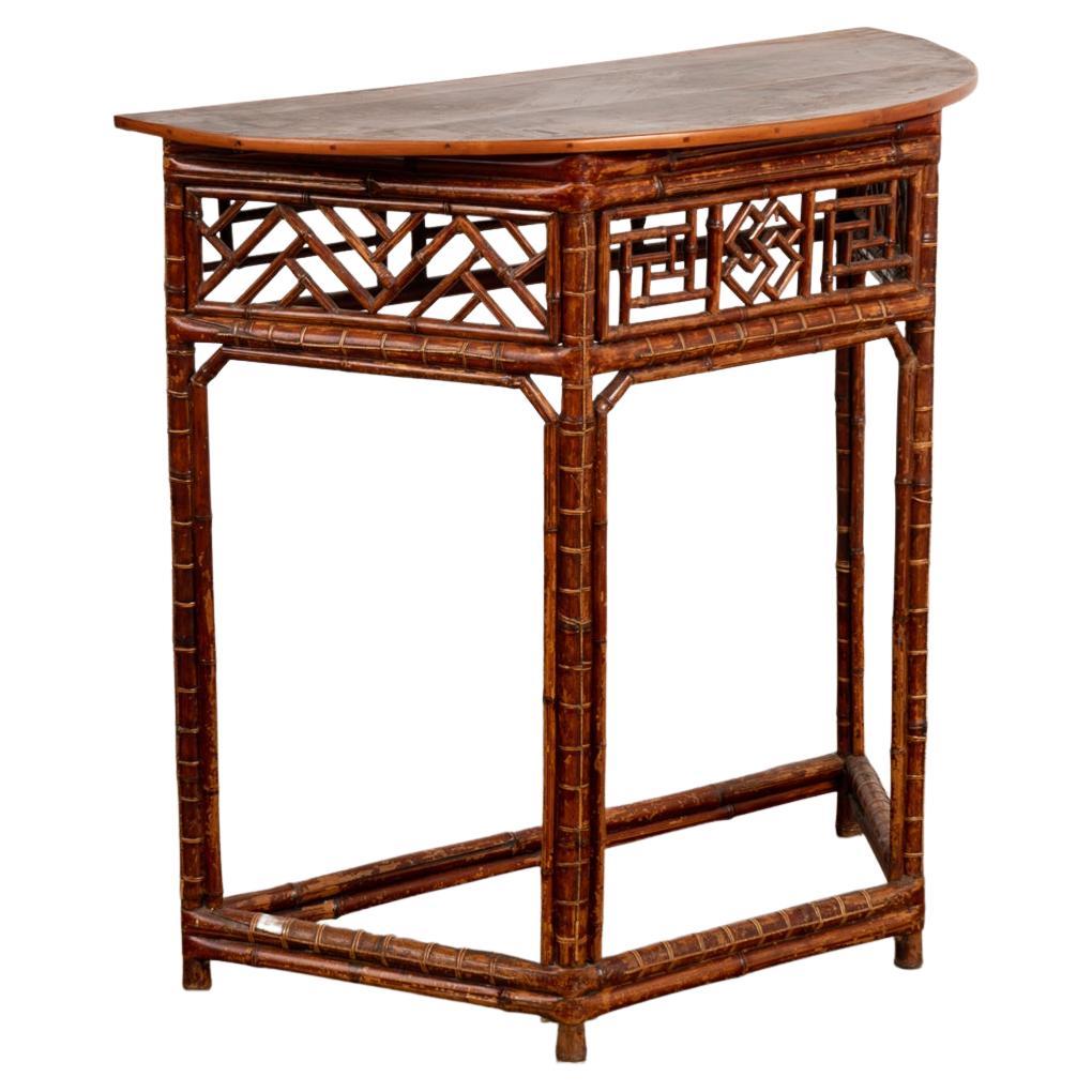 Antique Faux Bamboo Side Table, England circa 1890 For Sale