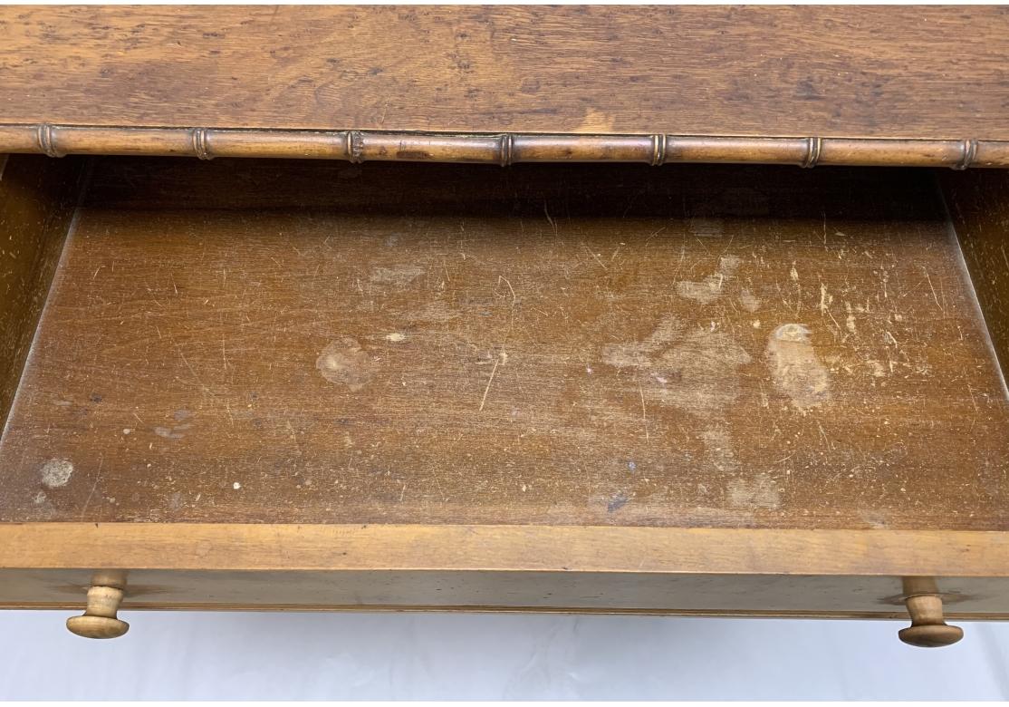 Antique Faux Bamboo Writing Desk For Sale 7