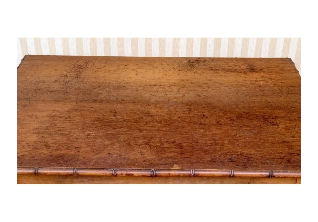 Antique Faux Bamboo Writing Desk For Sale 1