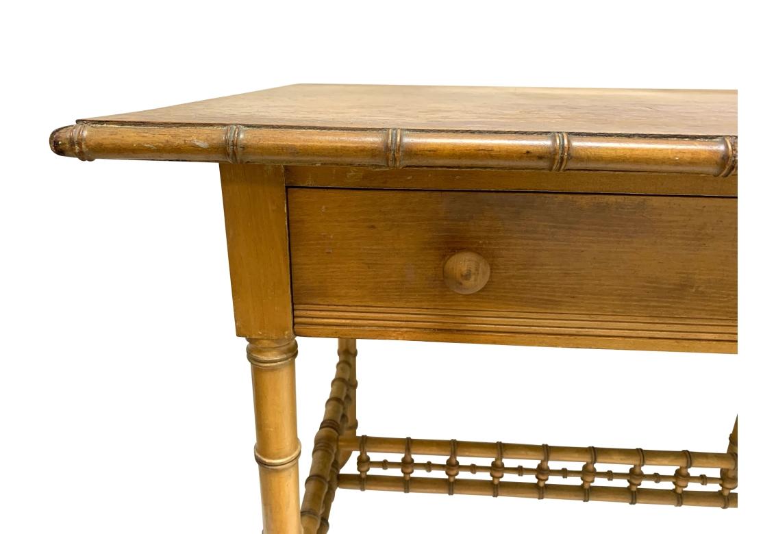 Antique Faux Bamboo Writing Desk For Sale 3