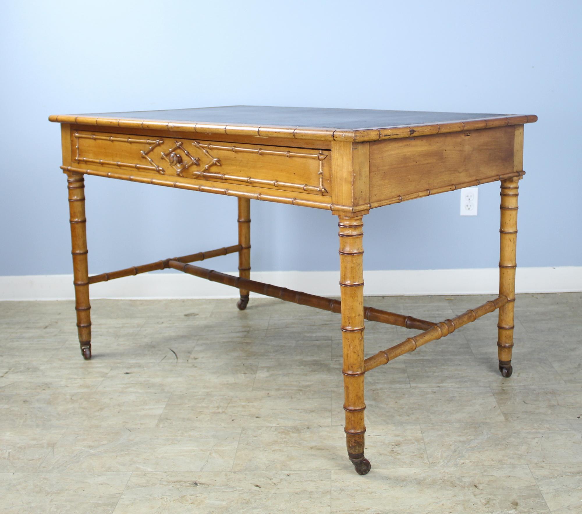 vintage faux bamboo desk