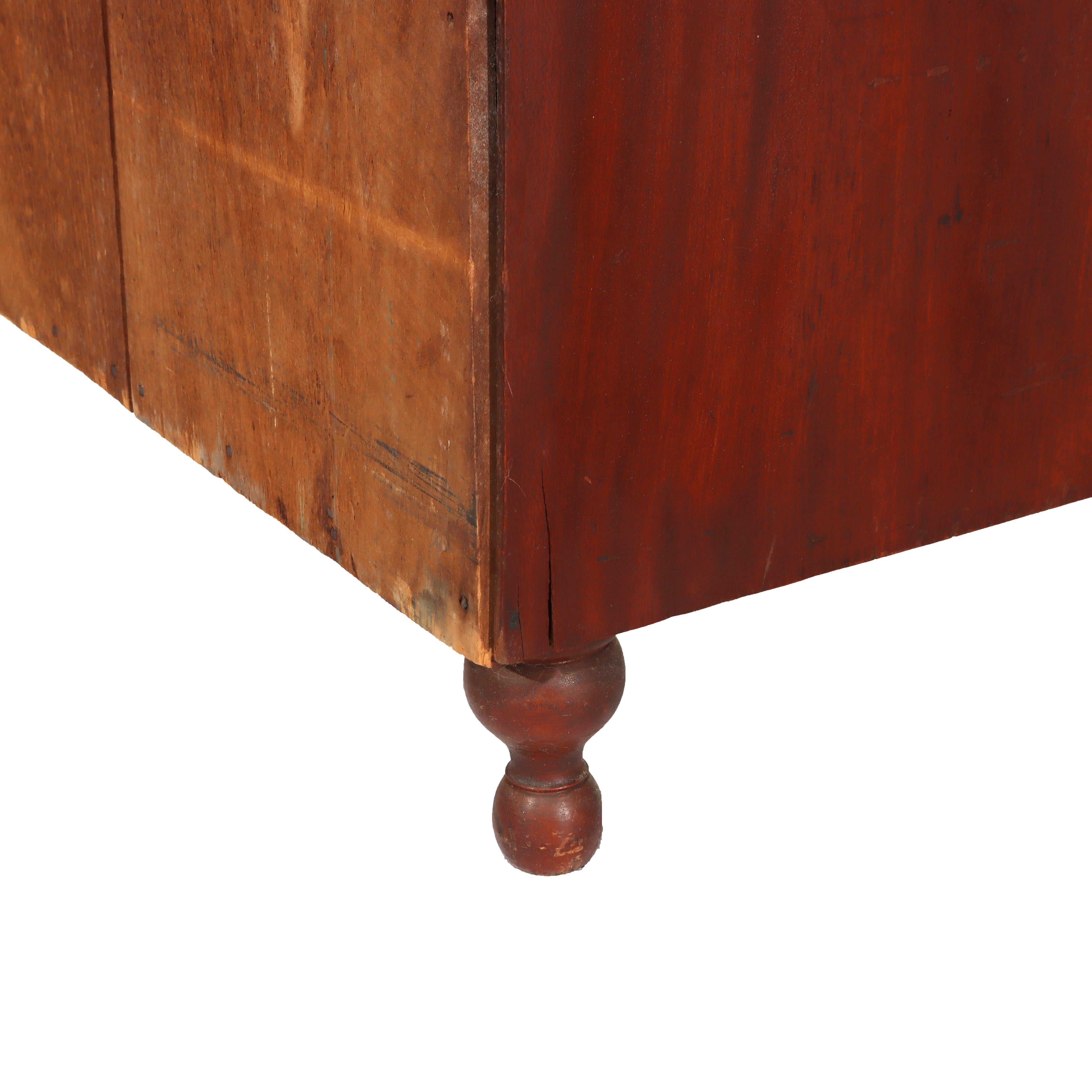 Antique Faux Flame Mahogany Painted Washstand With Backsplash & Towel Rack c1890 For Sale 10