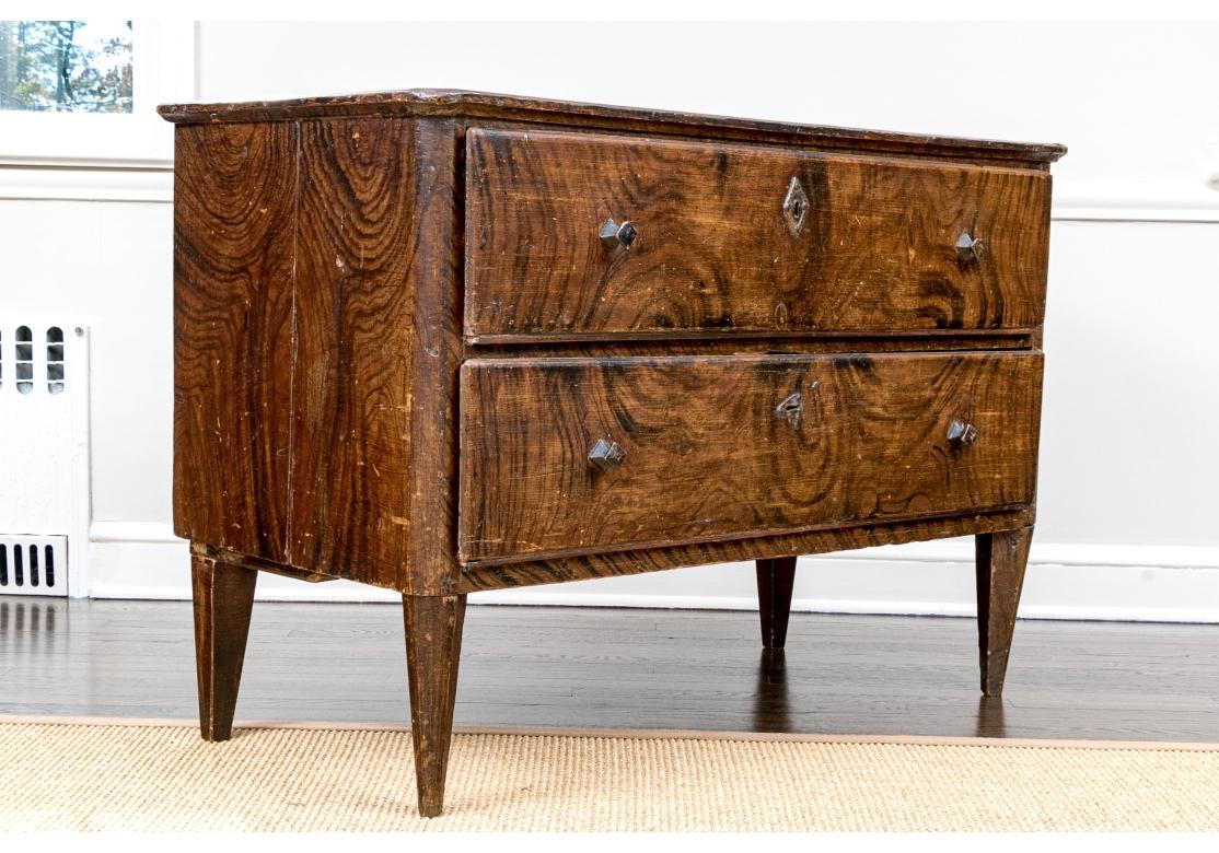 Antike Faux Grain gemalt Wood Kommode von Schubladen (Volkskunst) im Angebot