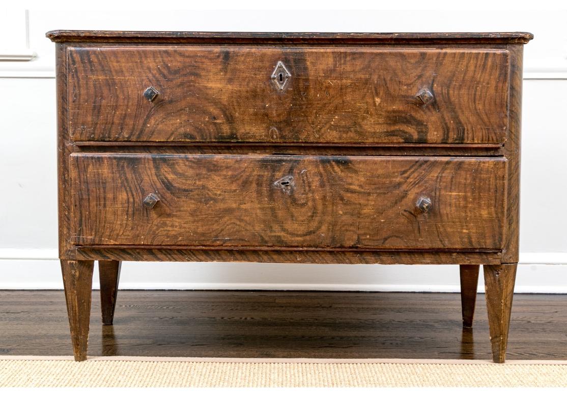 Antike Faux Grain gemalt Wood Kommode von Schubladen (19. Jahrhundert) im Angebot