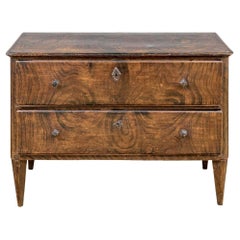 Antique Faux Grain Painted Wood Chest Of Drawers